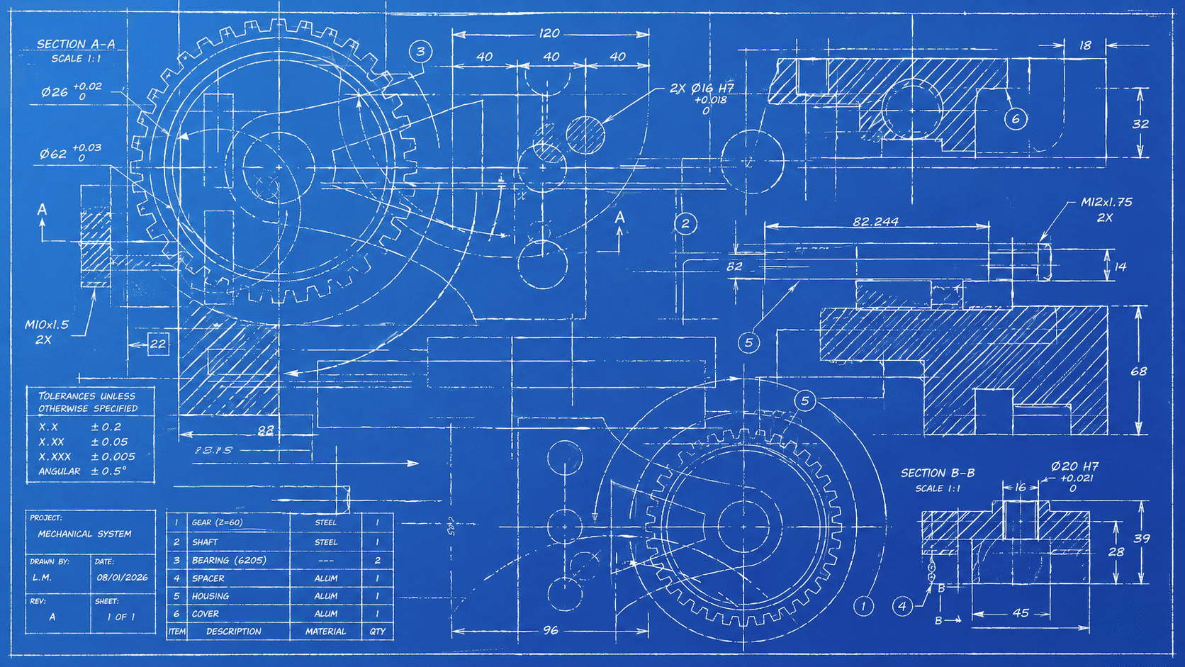 Technical blueprint diagram
